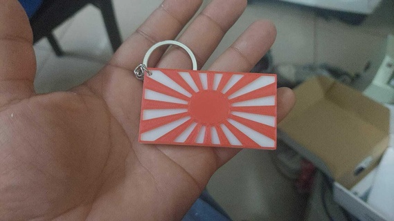 japan flag keychain Art 3d print model - Mito3D