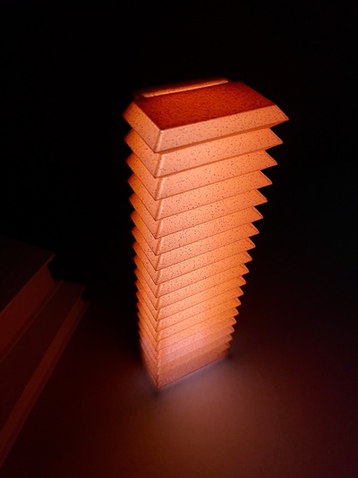 japonya stil led lamba ev çince fener japonca ışık güzel 3d print model - Mito3D
