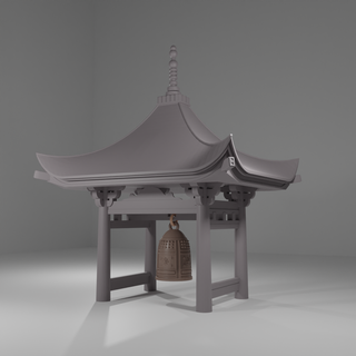 japanisch Glocke Tempel Japan 3d print model - Mito3D
