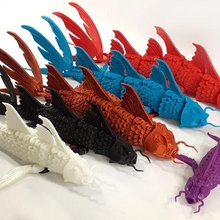 japonês carpa peixe articulado koi jogos barraca articulável brinquedo peça fácil impressão flexível fantasia animal 3d print model - Mito3D