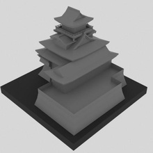 Japonca Castel 5 mimari japanesecastle ünlü yapı 3d print model - Mito3D