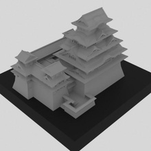 japanese castle 2 architecture japanesecastle famousbuilding famousarchitecture 3d print model - Mito3D