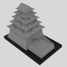 japanese castle 3 architecture japanesecastle famousbuilding famousarchitecture 3d print model - Mito3D
