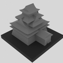 Japonca kale 4 mimari japanesecastle ünlü yapı 3d print model - Mito3D