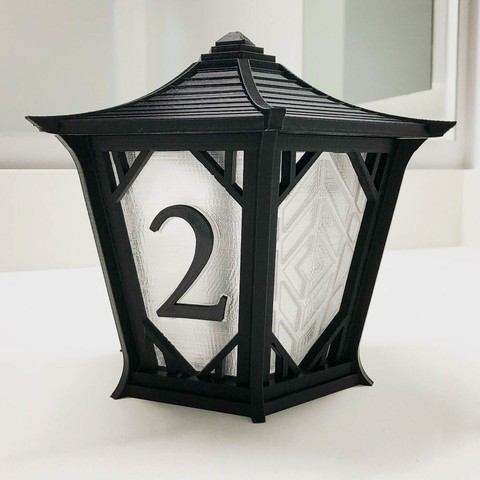 japanese centerpiece lanterns wedding home centerpieces table numbers party celebration illuminated decor asian lantern chinese lamp lampshade lithopane 3D print model - Mito3D