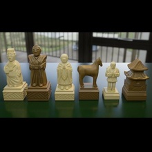 japanese chess set pieces obj 3mf files chessboard japan royal king queen pawn rook knight bishop 3d print model - Mito3D
