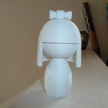 el muñeco japonés ii ningyo 2 juego de la muñeca juguete 3d print model - Mito3D
