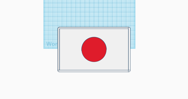 Japonca bayrak Japonya 3d print model - Mito3D