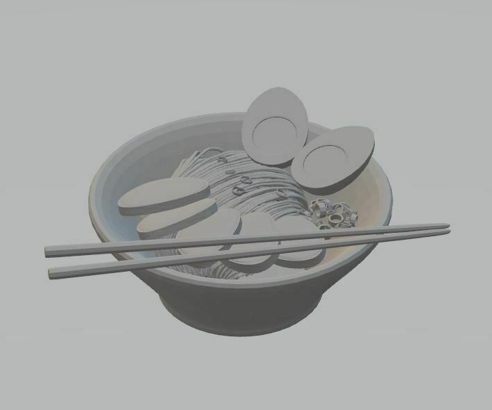 japanisch Lebensmittel Paket verschiedene Onigiri Knödel Ramen Sieg Sushi 3D print model - Mito3D