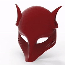japanisch Fuchs Maske Mode Kunst Gesicht traditionell Fuchsmaske Japan Statue niedlich Skulptur Deko Halloween Juhann Produkt 3d print model - Mito3D