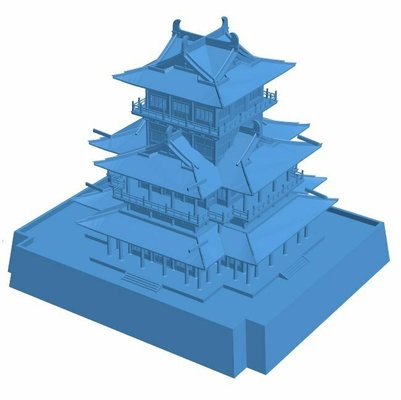 japanese mansion 3d model 3d print model - Mito3D