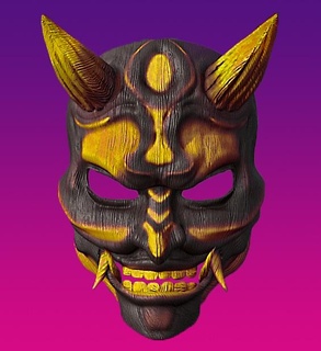 japanisch Maske Mode oni Cosplay 3d print model - Mito3D
