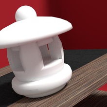 Japon açık fener mimarlık kültür ışık aydınlatma 3d print model - Mito3D
