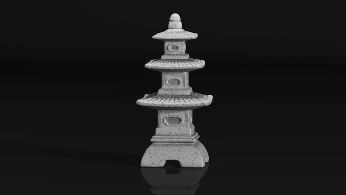 japanisch pagode laterne rekonstituiert stein zuhause haus spielzeug zahl charakter spielsets aktion spiele satzung kunst poly anime 3d print model - Mito3D