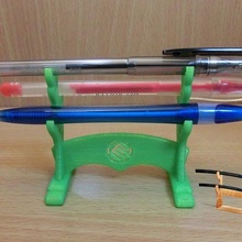 japonés samurai diseño bolígrafo estante soporte makerbot logo cultura Japón lápiz señor organización 3d print model - Mito3D