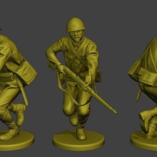 japanese soldier ww2 attack4 j2 3d print model - Mito3D