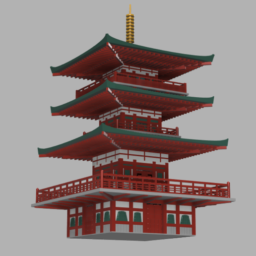 Japonais temple art Japon décoration 3D print model - Mito3D