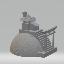 japanisch Tempel Kamin Architektur Kunst Funktion Rauch Frieden Tor quälen 3d print model - Mito3D