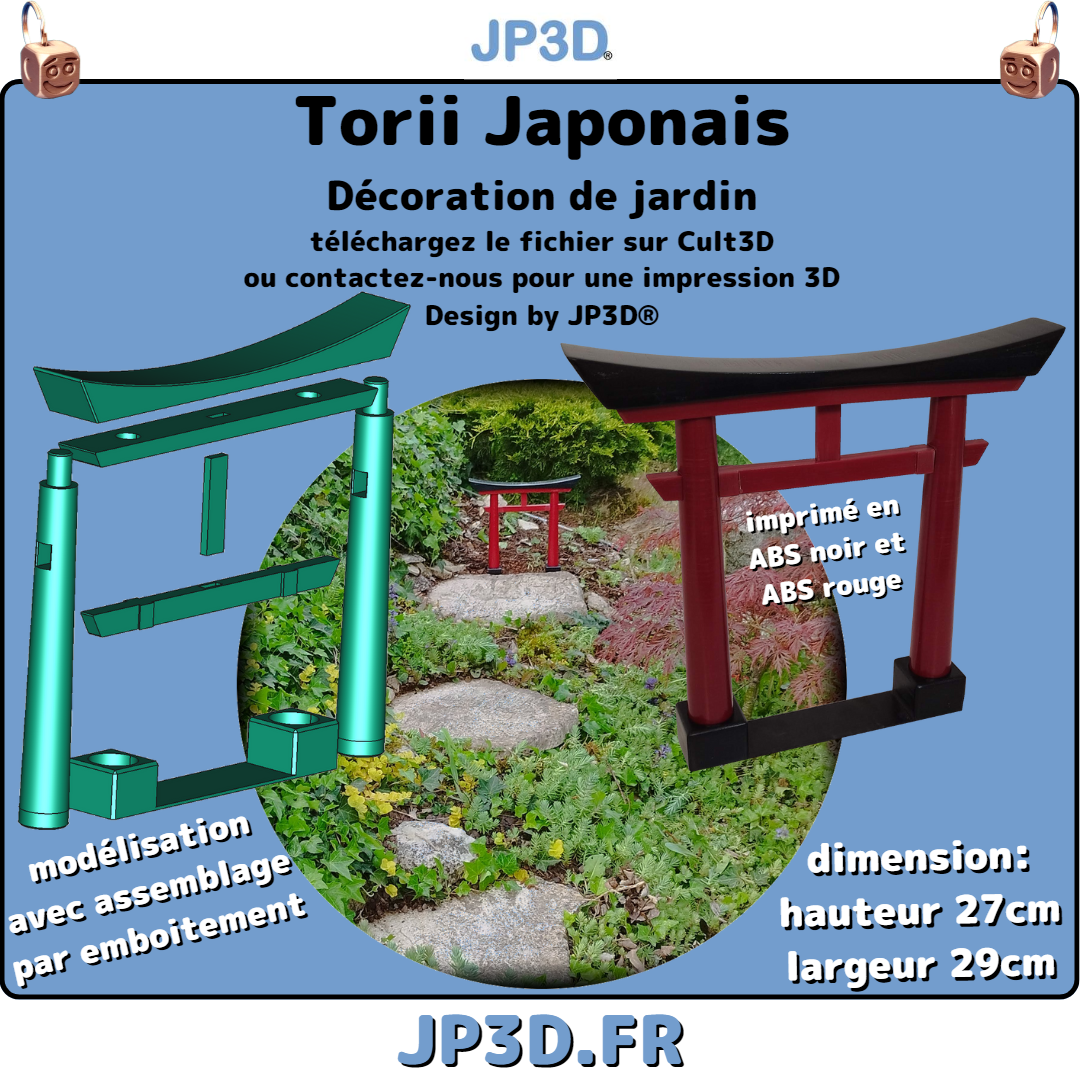Japonca Torii jp3d kuleler dekorasyon Bahçe 3D print model - Mito3D