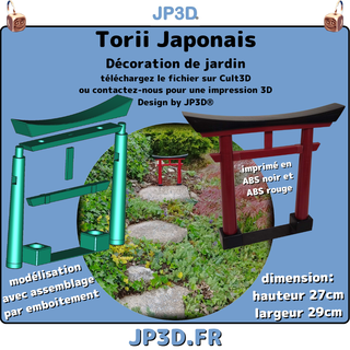 Japonca Torii jp3d kuleler Japonca dekorasyon Bahçe 3d print model - Mito3D