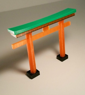japonés torii apartado partes Japón edificios estructuras 3d print model - Mito3D