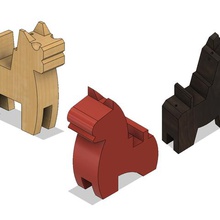 der japanische Spielzeug-Pferde home Holz umako magisch goma folklore Volkskunst Dekorative Dekoration 3d print model - Mito3D