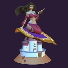 jasmin bande dessinée dessin animé statue collection womam sexy 3d fantaisie nsfw Aladdin 3d print model - Mito3D