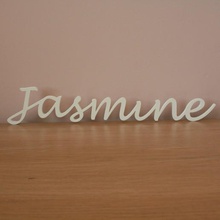 jasmine name tag home jasime writing hand write word 2d 3d 3d print model - Mito3D