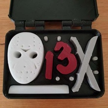 jason voorhees box art friday 13th gift horror inabox ornament 3d print model - Mito3D