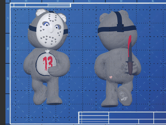 jason voorhees care bear halloween carebear friday13th madelflabs mad elf labs 3d print model - Mito3D