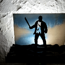 Jason Voorhees gece ışık Sanat Cuma 13th korku film korkutucu lambası göl 3d print model - Mito3D