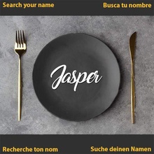 jaspe nombre banquete Boda comunión cena plato mesa decoración tabla 3d print model - Mito3D