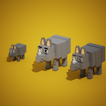 javan rinoceronte animale 3d print model - Mito3D
