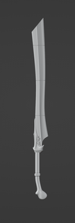 jaw greatsword sword bones bone blade 3d print model - Mito3D