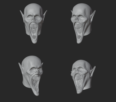 jaw monster mask 3d stl file digital fashion scary cosplay costume prop 3d print model - Mito3D