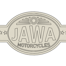 jawa logo motocicleta 2 colores moto motos 3d print model - Mito3D