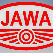 jawa logo moto tchèque compagnie badge 3d print model - Mito3D