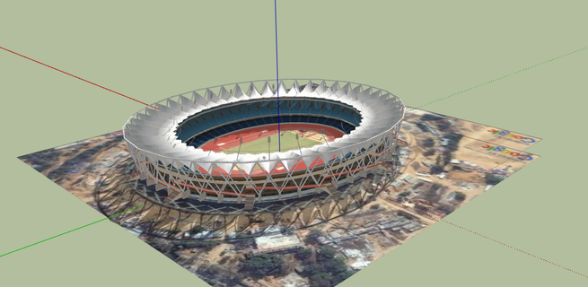 jawaharlal nehru stadium 3d print model - Mito3D