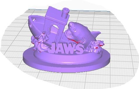 jaws benchy benchy jaws shark animals  3d print model - Mito3D