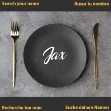 jax Nom banquet mariage communion dîner assiette table décoration nom 3d print model - Mito3D