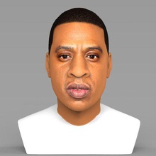 jay-z bust ready full color 3d printing gadget snoop dogg drake tupac kanye rapper beyonce figurine miniature statue sculpture celebrity singer 3d print model - Mito3D