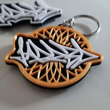 jazz3d dream catcher keychain jewelry graffiti keychains 3d print model - Mito3D