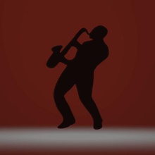 jazz musician shadow saxophone art decoration wall catch guitar lamp candle home 3d print model - Mito3D