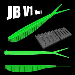 jb7 inch stl file cnc 3d print fishing mold pour open worm bass lure lake river 3d print model - Mito3D