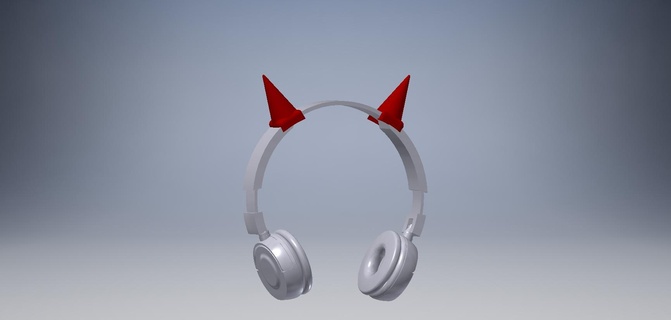 jbl headphones devil horns 3d print model - Mito3D