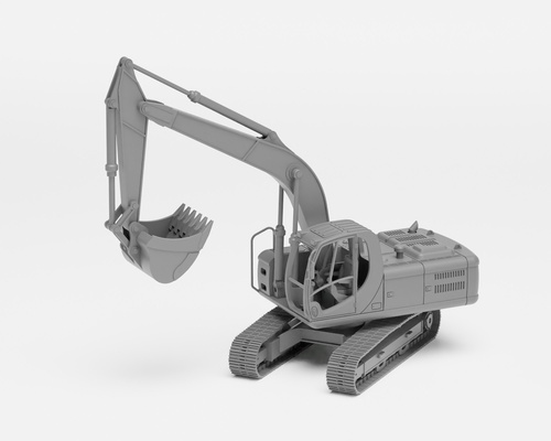 jcb excavador h0 escala construcción equipo modelo miniatura miniaturas ho ferrocarril gato accesorios ensacador cavador pesado maquinaria carretera minería diorama modellbau 3d print model - Mito3D