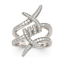 jcr 1001 dolaşık sterlin altın kokteyl yüzük mücevher bayanlar evlilik yüzüğü nişan Elmas 3dbaskı yazdırılabilir stl kadın takı 3d yüzükler Hanımlar gümüş Yaratıcı dünyası moda iyi fiyat 3d print model - Mito3D