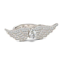 jcr 1002 angel wings pear cut sterling gold ring jewellery ladies-ring wedding-ring engagement-ring diamond-ring 3dprint printable stl female jewelry 3dring rings gold-ring ladies silver creatorworld fashion-ring bestprice free wings-ring 3d print model - Mito3D