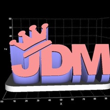 jdm pantalla extruido versión varios 3d print model - Mito3D