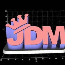 jdm display extruded version various 3d print model - Mito3D